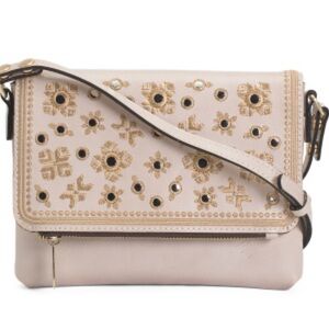 Patricia Nash Leather Corfu Embellished Flap Crossbody - NWT
